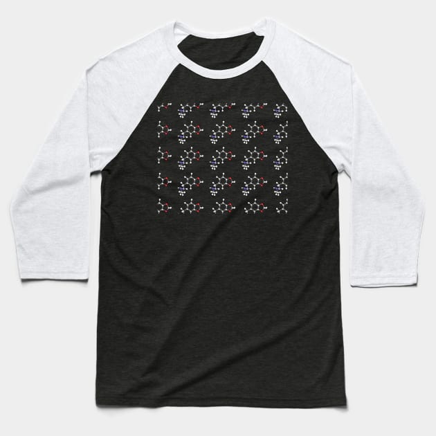 Ecstasy Molecule Baseball T-Shirt by ChemECool